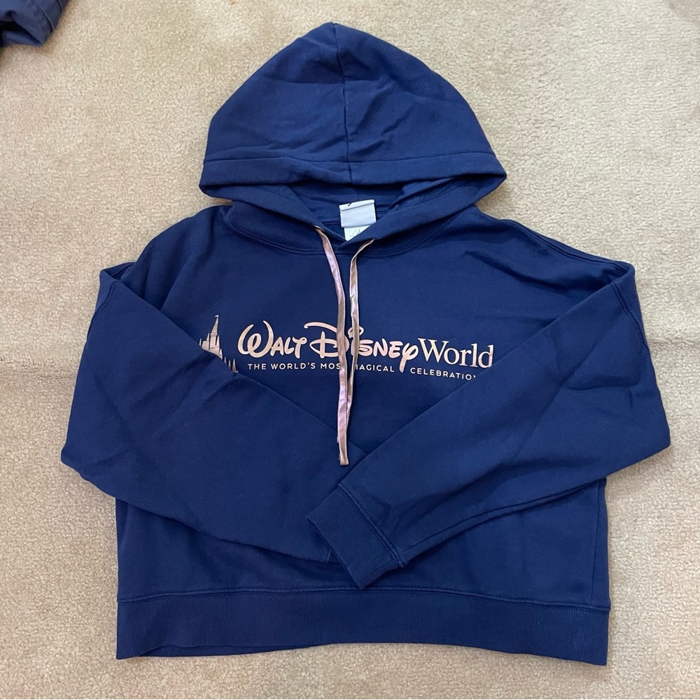 Walt Disney World 50th Anniversary castle blue/rose gold Hoodie - Medium